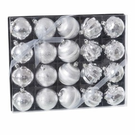 Boules de Noël Argenté Plastique 6 x 6 x 6 cm (20 Unités) de BigBuy Christmas, Noël - Réf : S8803484, Prix : 9,45 €, Remise : %