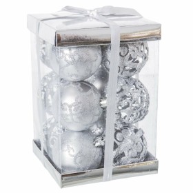 Palle di Natale Argentato Plastica 6 x 6 x 6 cm (12 Unità) di BigBuy Christmas, Natale - Rif: S8803488, Prezzo: 7,03 €, Scont...