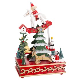 Christmas bauble Multicolour Wood Rocker 12 x 17 x 26 cm by BigBuy Christmas, Christmas - Ref: S8803510, Price: 35,62 €, Disc...