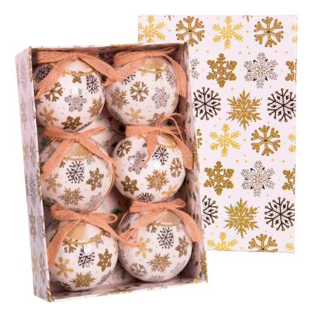 Bolas de Navidad Multicolor Papel Polyfoam 7,5 x 7,5 x 7,5 cm (6 Unidades) de BigBuy Christmas, Navidad - Ref: S8803531, Prec...