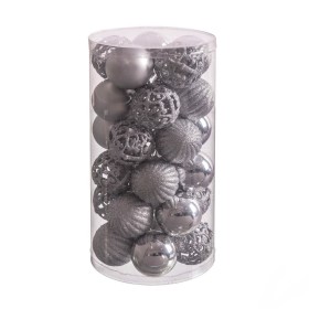 Boules de Noël Argenté Plastique 5 x 5 x 5 cm (30 Unités) de BigBuy Christmas, Noël - Réf : S8803533, Prix : 10,22 €, Remise : %