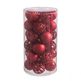 Bolas de Natal Vermelho Plástico 5 x 5 x 5 cm (30 Unidades) de BigBuy Christmas, Natal - Ref: S8803534, Preço: 10,26 €, Desco...