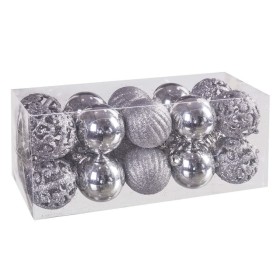 Boules de Noël Argenté Plastique 5 x 5 x 5 cm (20 Unités) de BigBuy Christmas, Noël - Réf : S8803550, Prix : 6,29 €, Remise : %