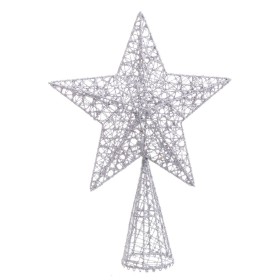 Étoile de Noël Argenté Métal 20 x 6 x 28 cm de BigBuy Christmas, Noël - Réf : S8803577, Prix : 8,48 €, Remise : %