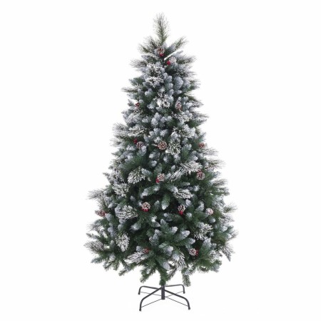 Albero di Natale Bianco Rosso Verde PVC Metallo Polietilene Nevoso 210 cm | Tienda24 - Global Online Shop Tienda24.eu