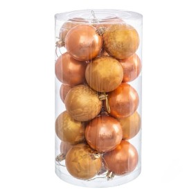 Bolas de Natal Ø 10 cm 6 Unidades Cor de Rosa Dourado Plástico | Tienda24 - Global Online Shop Tienda24.eu