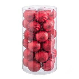 Christmas Baubles Red Plastic 6 x 6 x 6 cm (30 Units) by BigBuy Christmas, Christmas - Ref: S8803603, Price: 9,45 €, Discount: %