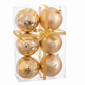 Boules de Noël Doré Plastique Cerf 8 x 8 x 8 cm (6 Unités) de BigBuy Christmas, Noël - Réf : S8803616, Prix : 7,03 €, Remise : %