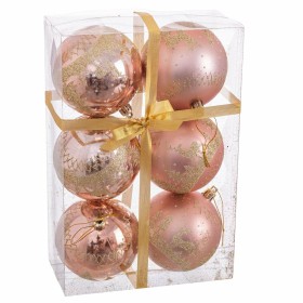 Conjunto de bolas de Natal Cor de Rosa Plástico Ø 7 cm (36 Unidades) | Tienda24 - Global Online Shop Tienda24.eu