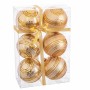 Bolas de Natal Dourado Plástico Espiral 8 x 8 x 8 cm (6 Unidades) | Tienda24 - Global Online Shop Tienda24.eu