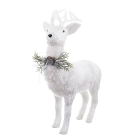 Décorations de Noël Blanc Polyfoam Cerf 73 x 33 x 108 cm de BigBuy Christmas, Noël - Réf : S8803623, Prix : 257,56 €, Remise : %