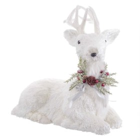 Décorations de Noël Blanc Polyfoam Cerf 60 x 37 x 63 cm de BigBuy Christmas, Noël - Réf : S8803624, Prix : 185,44 €, Remise : %