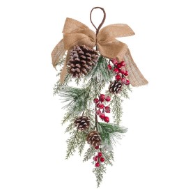 Aviso de Porta Natal Branco Vermelho Verde Natural Rotim Plástico 55 cm de BigBuy Christmas, Natal - Ref: S8803666, Preço: 10...