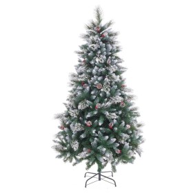 Christmas Tree White Red Green Natural PVC Metal 240 cm by BigBuy Christmas, Christmas - Ref: S8803680, Price: 255,50 €, Disc...