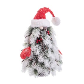 Albero di Natale Bianco Rosso Verde Plastica Polyfoam Tessuto 21 x 21 x 45 cm di BigBuy Christmas, Natale - Rif: S8803713, Pr...