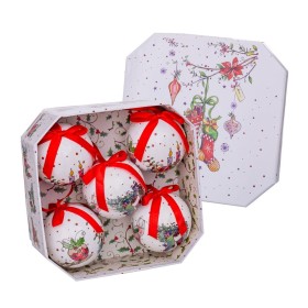 Boules de Noël Blanc Multicouleur Papier Polyfoam Chaussettes 7,5 x 7,5 x 7,5 cm (5 Unités) de BigBuy Christmas, Noël - Réf :...