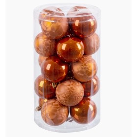 Bolas de Natal Cobre Plástico 6 x 6 x 6 cm (20 Unidades) de BigBuy Christmas, Natal - Ref: S8803736, Preço: 6,84 €, Desconto: %