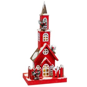 Adorno Navideño Rojo Madera Casa 17 x 18 x 56 cm de BigBuy Christmas, Navidad - Ref: S8803755, Precio: 35,14 €, Descuento: %