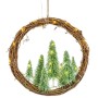 Coroa de Natal Castanho Verde Plástico 46 x 10 x 46 cm | Tienda24 - Global Online Shop Tienda24.eu