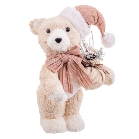 Christmas bauble Bear Multicolour Plastic Polyfoam Fabric Flowers 17 x 18 x 28 cm by BigBuy Christmas, Christmas - Ref: S8803...