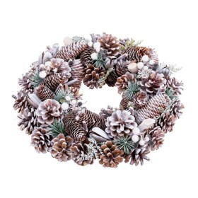 Couronne de Noël Multicouleur Plastique Foam Ananas 35 x 35 x 9 cm de BigBuy Christmas, Noël - Réf : S8803789, Prix : 16,79 €...