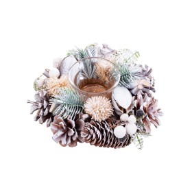 Bougeoirs de Noël Multicouleur Plastique Foam Ananas 16 x 16 x 7 cm de BigBuy Christmas, Noël - Réf : S8803791, Prix : 7,03 €...