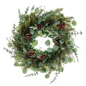 Corona de Navidad Verde Natural Plástico 60 cm de BigBuy Christmas, Navidad - Ref: S8803808, Precio: 48,00 €, Descuento: %