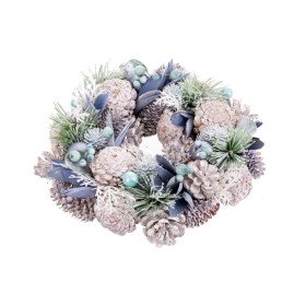 Couronne de Noël Bleu Multicouleur Plastique Foam 26 x 26 x 7,5 cm de BigBuy Christmas, Noël - Réf : S8803824, Prix : 15,73 €...