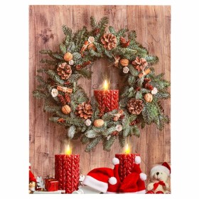 Bild Weihnachten Bunt Holz Leinwand 30 x 40 x 1,8 cm von BigBuy Christmas, Weihnachten - Ref: S8803825, Preis: 12,68 €, Rabat...