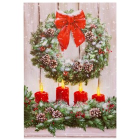 Cuadro Navidad Multicolor Madera Lienzo 40 x 60 x 1,8 cm de BigBuy Christmas, Navidad - Ref: S8803826, Precio: 16,41 €, Descu...