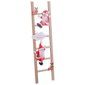 Décorations de Noël Multicouleur Bois Escalier Père Noël 17 x 1,8 x 60 cm de BigBuy Christmas, Noël - Réf : S8803859, Prix : ...