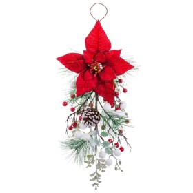 Aviso de Porta Natal Vermelho Multicolor Plástico Tecido Abacaxis 60 cm de BigBuy Christmas, Natal - Ref: S8803886, Preço: 13...