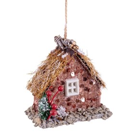 Christmas bauble Multicolour Natural Polyfoam House 9 x 5 x 9,5 cm by BigBuy Christmas, Christmas - Ref: S8803892, Price: 8,4...