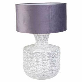 Lampe de bureau Alexandra House Living Blanc Gris Métal Tissu 220-240 V 25 x 46 x 25 cm | Tienda24 - Global Online Shop Tienda24.eu