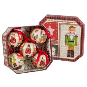 Palle di Natale Multicolore Carta Polyfoam Schiaccianoci 7,5 x 7,5 x 7,5 cm (5 Unità) di BigBuy Christmas, Natale - Rif: S880...