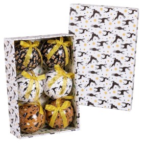 Boules de Noël Multicouleur Papier Polyfoam Renne 7,5 x 7,5 x 7,5 cm (6 Unités) de BigBuy Christmas, Noël - Réf : S8803911, P...