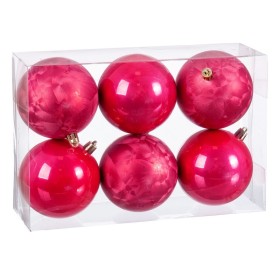 Bolas de Natal Morango Plástico 8 x 8 x 8 cm (6 Unidades) de BigBuy Christmas, Natal - Ref: S8803931, Preço: 6,04 €, Desconto: %