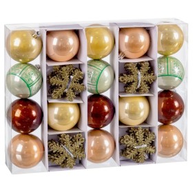 Lot de boules de Noël Rose Plastique 10 x 11 x 10 cm (12 Unités) | Tienda24 - Global Online Shop Tienda24.eu