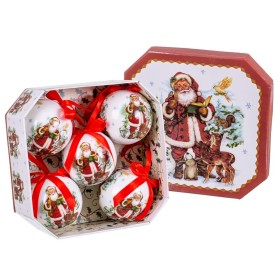 Bolas de Natal Multicolor Papel Polyfoam Pai Natal 7,5 x 7,5 x 7,5 cm (5 Unidades) de BigBuy Christmas, Natal - Ref: S8803980...