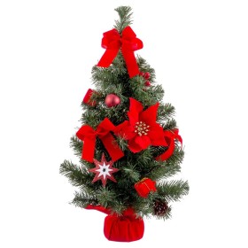 Adorno Navideño Rojo Verde Plástico Tejido Árbol de Navidad 60 cm de BigBuy Christmas, Navidad - Ref: S8804007, Precio: 19,23...