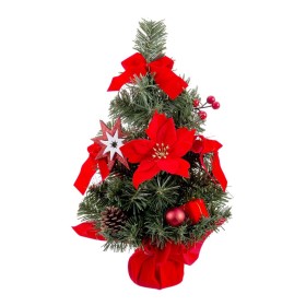 Décorations de Noël Rouge Vert Plastique Tissu Sapin de Noël 40 cm de BigBuy Christmas, Noël - Réf : S8804008, Prix : 11,11 €...