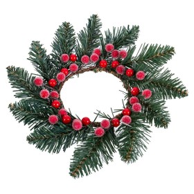 Adorno Navideño Portavelas Rojo Verde Plástico 25 cm de BigBuy Christmas, Navidad - Ref: S8804020, Precio: 7,11 €, Descuento: %