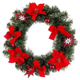 Couronne de Noël Rouge Vert Plastique 40 cm de BigBuy Christmas, Noël - Réf : S8804031, Prix : 17,29 €, Remise : %