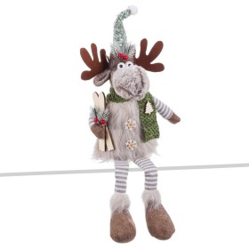 Christmas bauble Multicolour Sand Fabric Reindeer 18 x 11 x 60 cm by BigBuy Christmas, Christmas - Ref: S8804060, Price: 19,8...