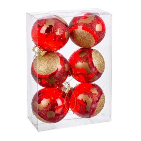 Bolas de Navidad Blanco Plateado Plástico Tejido Lentejuelas 6 x 6 x 6 cm (10 Unidades) | Tienda24 - Global Online Shop Tienda24.eu