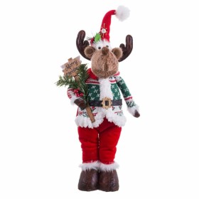 Christmas bauble Multicolour Metal Fabric Reindeer 20 x 13 x 58 cm by BigBuy Christmas, Christmas - Ref: S8804089, Price: 28,...