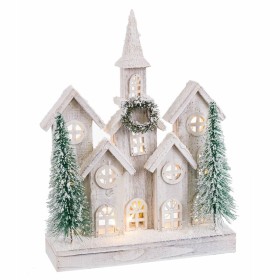 Christmas bauble White Green Wood Plastic Town 30 x 10 x 43 cm by BigBuy Christmas, Christmas - Ref: S8804117, Price: 34,47 €...