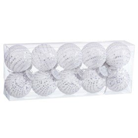 Décorations de Noël Fée Blanc Plastique Paillettes 8 x 12 x 5 cm (24 Unités) | Tienda24 - Global Online Shop Tienda24.eu