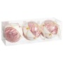 Christmas Baubles White Pink Polyfoam Fabric 10 x 10 x 10 cm (3 Units) | Tienda24 - Global Online Shop Tienda24.eu