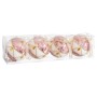 Christmas Baubles White Pink Polyfoam Fabric 8 x 8 x 8 cm (4 Units) | Tienda24 - Global Online Shop Tienda24.eu